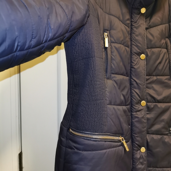 Beautiful Navy blue Coat/Parka Cozy, Warm, light Winter Jaket XL Extra Large - Picture 6 of 13